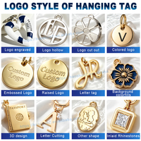 Breloques de sac en métal personnalisées en gros, étiquettes rondes en métal plaqué or, pendentifs porte-clés pour sacs à main, accessoires avec logo personnalisé