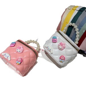 Schattige Cartoon Jelly Crossbody Tas Meisjes Kinder Mini Handtas Rits Sluiting Modieuze Pvc Waterdichte Polyester Voering Munt - Product Image 5