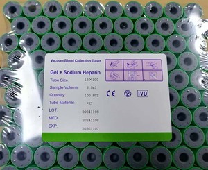 Green Top Vacuum <strong>Blood</strong> Collection Tube <strong>Sodium</strong> Heparin <strong>Blood</strong> <strong>test</strong> Tube 3ml 4ml 5ml - Product Image 5