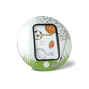 Cadre photo sportif 3,5x5 pouces, design de balle de golf, forme ronde, pour les fans de sport - Product Image 1