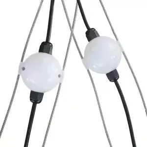 发光二极管像素球串圣诞装饰灯WiFi控制24V 30 50MM毫米彩色像素球串灯