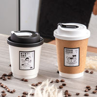 Gobelets à café de luxe personnalisés, biodégradables, de qualité alimentaire, à paroi simple, en papier kraft, écologiques, imprimés flexo, OEM/ODM, pour usage en restaurant