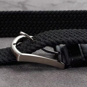 Cinturón de Cuero Elástico Informal para Todo Clima con Logotipo Personalizado, No Poroso, Elástico y Trenzado para la Vida Diaria de los Jóvenes, Hecho de Lona de Nailon - Product Image 4
