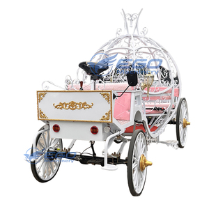 Carruaje Eléctrico de Lujo Estilo Princesa Cenicienta para Bodas, Carruaje Turístico con Forma de Calabaza - Product Image 1