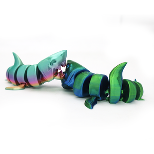 Figurines de requins imprimées en 3D créatives, modèles articulés d'animaux et jouets pour ornements, cadeaux et objets de collection - Product Image 3