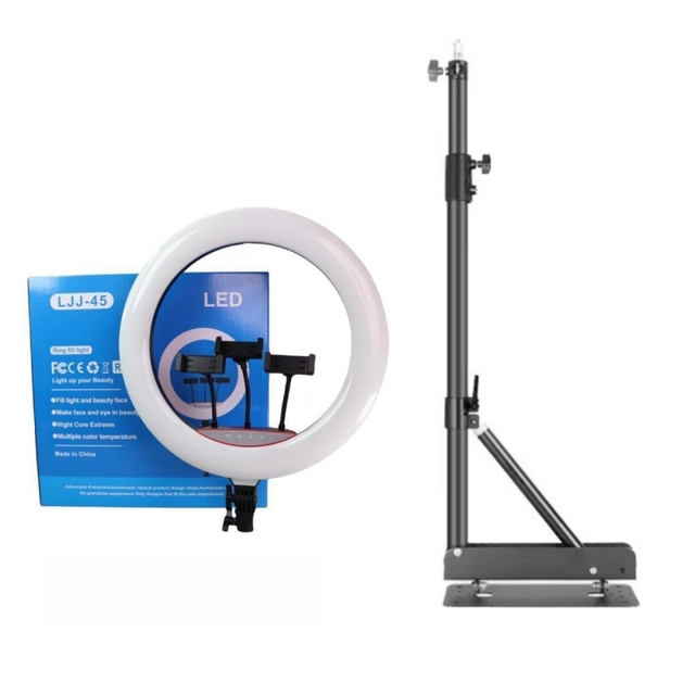 High Cost Performance 18 Inch Led Wall Mounted Ring Light Touch Control Adjustable Color Temperature (2700-7000K) 448 LED Bulbs