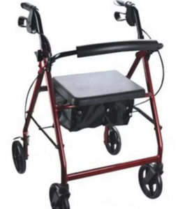 Chariot de marcheur pour personnes âgées peut être poussé ou assis sur un panier de loisirs pour personnes âgées chariot de magasinage à quatre roues avec siège marcheur - Product Image 4