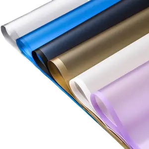 Carta impermeabile d'imballaggio del fiore di carta di plastica traslucida colorata di alta qualità