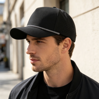 Casquette Trucker 5 Panneaux Surdimensionnée à Grande Visière, Perforée, avec Partie Avant en Mousse et Dos en Maille, Réglable, pour Adulte, Décontractée, Vente en Gros