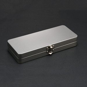 Boîte à crayons vide rectangulaire <span class=keywords><strong>en</strong></span> métal avec couvercle à charnière pour cartes artisanales Boîte de rangement pour aquarelle vente <span class=keywords><strong>en</strong></span> gros - Product Image 4