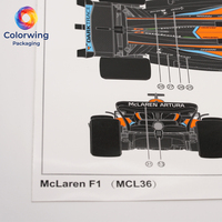 Calcomanías de Modelos de Autos de Carreras a Escala 1:18 al por Mayor, Adhesivos de Transferencia por Deslizamiento en Agua EVA, Película Ultrafina Acrílica de Alta Definición