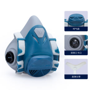 หน้ากากป้องกันแก๊สพิษแบบครึ่งหน้า Haigu HG-600 CE ISO ใช้ซ้ำได้ พร้อมป้องกันฝุ่นและแก๊สพิษ ปรับแต่งได้ - Product Image 3