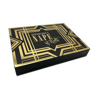 Boîte vidéo avec écran LCD de 4,5 pouces en acrylique et estampage à chaud en feuille d'or pour les nouveautés, brochure vidéo numérique avec écran LCD, boîte cadeau