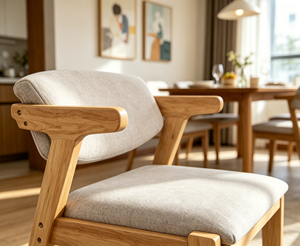 Modern Scandinavian Wooden Living Room <b>Chair</b> Velvet Upholstery Ergonomic Design Foam Filled Spindle <b>Back</b> Multi-Purpose - Product Image 2