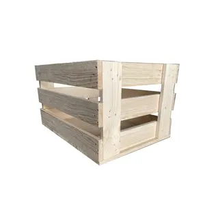 高品质木质储物运输板条箱家用果蔬网盒