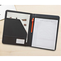 Fournitures de bureau en cuir PU personnalisable en gros organisateur porte-documents Padfolio A4 dossier portefeuille pour le classement