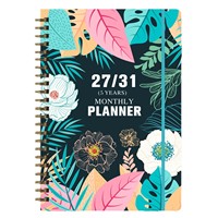 Grenzüberschreitend Versandfertiger Spiral-Wochenplaner 2027-2031 Geschäftsnotizbuch mit Englischen Innenseiten Spiralbindung Geschenk