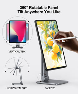 Multi-angolo portatile in lega di alluminio Wireless ricarica <span class=keywords><strong>iPad</strong></span> supporto magnetico 360 rotante Design pieghevole per <span class=keywords><strong>iPad</strong></span> Pro 13 pollici - Product Image 4