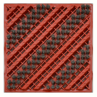 Tapis de porte en plastique brosse anti-dérapant tapis creux trois en un emboîtement triade tapis de tuiles modulaires