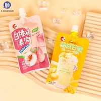 Sachet Doypack Personnalisé avec Impression Gravure pour Boissons Liquides, Jus, Sachet Debout avec Bec Verseur, Capacité 30ml 50ml 100ml 200ml 300ml 2L