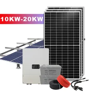 Baterai bank 10 kw, generator tenaga surya off grid 10 kw sistem energi rumah 550W panel surya untuk listrik rumah