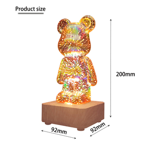 Sáng ít gấu ánh sáng ban đêm bạo lực gấu Internet người nổi tiếng bàn đèn trẻ em của món quà sinh nhật - Product Image 3