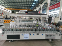 Machine de laminage de film PUR polyvalente à moteur, contrôle par écran tactile PCL, utilisation facile, enveloppement de profilés de haute qualité
