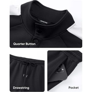 Ensemble de survêtement 2 pièces pour homme FOXA, sweat-shirt léger et pantalon de jogging, tenue décontractée - Product Image 4