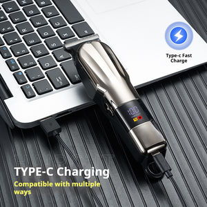 Nouvellement coiffeur sans brosse réglable tondeuse à cheveux affichage boîtier en plastique USB hommes rasoir ménage haute vitesse tondeuses à cheveux - Product Image 4