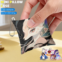 Porte-clés en peluche personnalisé, mignon, dessin animé, porte-clés doux, porte-clés personnalisé, mini Dakimakura, porte-clés en peluche d'anime