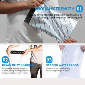 Bolsas de Plástico para Envíos Postales, Fabricante de Bolsas de Polietileno, Nuevo Estilo, Sellado Fuerte, Sobres Blancos para Embalaje, Envíos y Entregas - Product Image 3