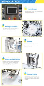 <span class=keywords><strong>Machine</strong></span> de remplissage et de scellage de capsules de café <span class=keywords><strong>Nespresso</strong></span> rotative automatique à grande vitesse - Product Image 3