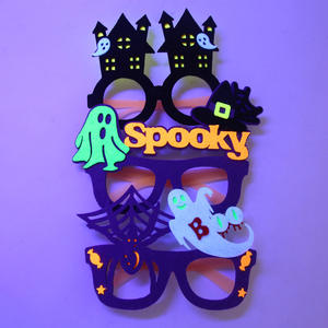 نظارات للحفلات من الفلورسنت للهالوين ، شريط نيون للحفلات متوهج في الظلام ، إطار نظارات شبح ، إطار نظارات اليقطين - Product Image 4