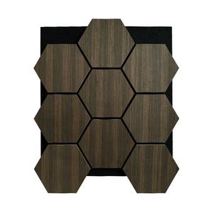 Paneles Acústicos Hexagonales de Poliéster, Paneles Acústicos Insonorizantes, Paneles de Madera con Diseño Gráfico, Solución para Proyectos de Hoteles - Product Image 4