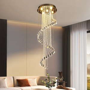 <span class=keywords><strong>Lustre</strong></span> en cristal LED pour plafond, <span class=keywords><strong>style</strong></span> luxueux, éclairage d'intérieur, villa, hôtel, escalier - Product Image 3
