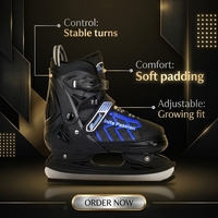 Fabricant chinois OEM, vente en gros de chaussures de patinage sur glace de haute qualité avec plusieurs couleurs réglables