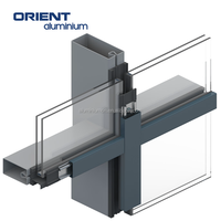 Usine Vente Directe Murs Rideaux Accessoires Profils En Aluminium Mullions Traverses Murs Rideaux De Chine