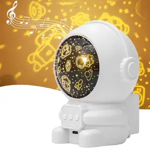 Rotation LED Baby Music Atmosphere Star Master Astronaut Space Light Projector Mini Led Projection Lamp Star Night