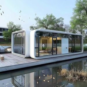 Maison préfabriquée APPLE CABIN et maison conteneur pour appartement en bord de mer, <span class=keywords><strong>studio</strong></span> en bord de rivière et usage de bureau - Product Image 4