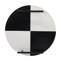 Plateau à nourriture en marbre noir et blanc, planches à découper pour le bœuf, assiettes à salade de légumes, vaisselle en marbre, plateau de service