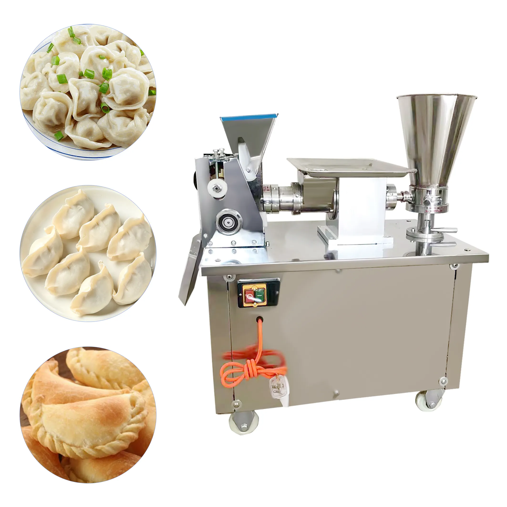 Volle Kuchen herstellungs maschine automatische Knödel Empanada Hersteller Samosa machen Maschine Füllung Gyoza machen Mini Ravioli Maschine Preis