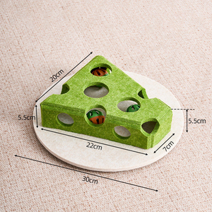 <span class=keywords><strong>Nouveau</strong></span> jouet pour <span class=keywords><strong>chat</strong></span> en feutre en forme de fromage, boîte de <span class=keywords><strong>jeu</strong></span> de puzzle <span class=keywords><strong>avec</strong></span> clochette et bâtonnet de <span class=keywords><strong>jeu</strong></span> pour <span class=keywords><strong>chat</strong></span>, pour soulager l'ennui des chats, produit pour animaux de compagnie - Product Image 4