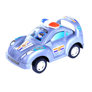 Voiture de patrouille de police à friction pour enfants, véhicule de jeu en plastique, emballage en filet - Product Image 1