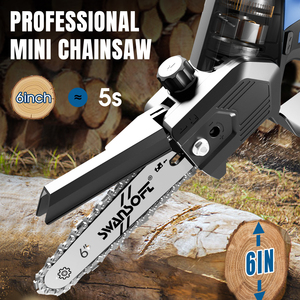 Swansoft 6 Inch Small Chainsaw Battery Powered Pruning Pole <b>Saw</b> <b>Mini</b> <b>Cordless</b> <b>Chain</b> <b>Saw</b> - Product Image 2
