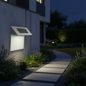 Lampe solaire de jardin à LED, montage mural, alimentée par énergie solaire, 2700K blanc chaud, IP65, pour éclairage de chemin extérieur - Product Image 2