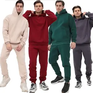 Eşofman üreticisi ucuz fiyat Unisex 100% Polyester/pamuk eğitim Sweatsuits özel Logo erkekler polar Hoodies