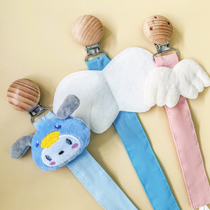 Lindo estilo <span class=keywords><strong>infantil</strong></span> forma Animal algodón <span class=keywords><strong>moda</strong></span> hermosa impresión chupete titular chupete Clip para bebé uso diario - Product Image 1
