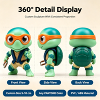 Figuras de Acción de Anime de Tortugas Ninja de Dibujos Animados, Mini Juguetes de PVC Duro No Tóxico para Niños, Venta al Por Mayor, Buena Calidad