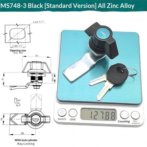 MS748-3 Kunci Silinder Baja Tahan Karat Pintu Kabinet Sasis Peralatan Mekanik Kotak Distribusi Kabinet Listrik Khusus 2 Kunci - Product Image 6