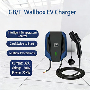 Nouvelle borne de recharge murale triphasée 22 kW GB/T pour véhicules électriques avec indicateur LED, RFID, WiFi et protection de sécurité IP67 - Product Image 1